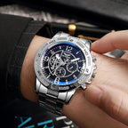 1pc-Fashion Steel Band Men's Quartz Watch Male Wristwatches  (Without