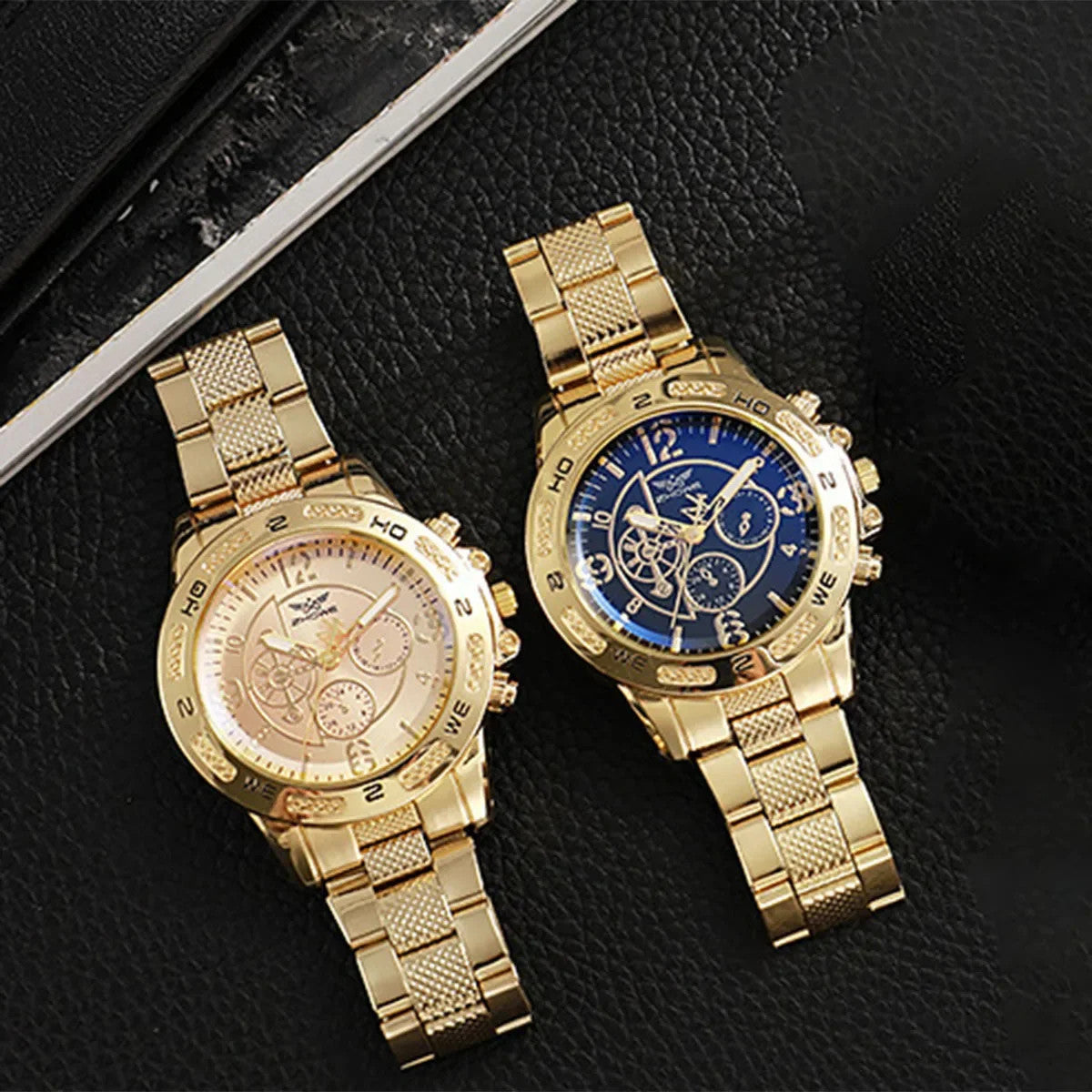 1pc-Fashion Steel Band Men's Quartz Watch Male Wristwatches  (Without