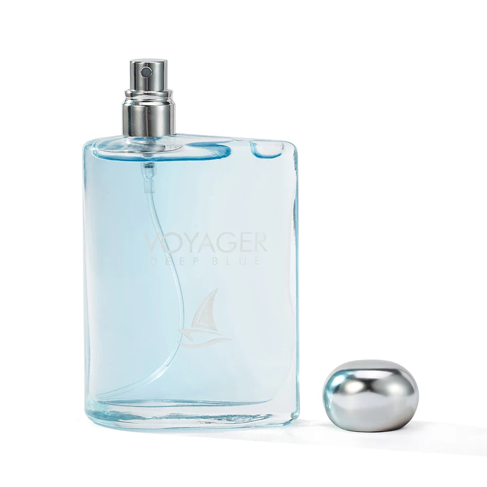 100ML 3.4FL.OZ Voyager Long Lasting Perfume Hombre, Woody Aquatic Eau de Parfum for Men, Musk Cedar Cologne Men Fragrance Spray