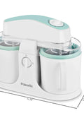 Dual-Cup Ice Cream & Popsicle Maker, DIY Homemade Frozen Dessert, Add Fruits & Powdered Sugar for Custom Flavors, Easy to Use