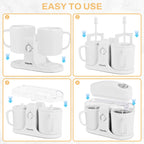 Dual-Cup Ice Cream & Popsicle Maker, DIY Homemade Frozen Dessert, Add Fruits & Powdered Sugar for Custom Flavors, Easy to Use