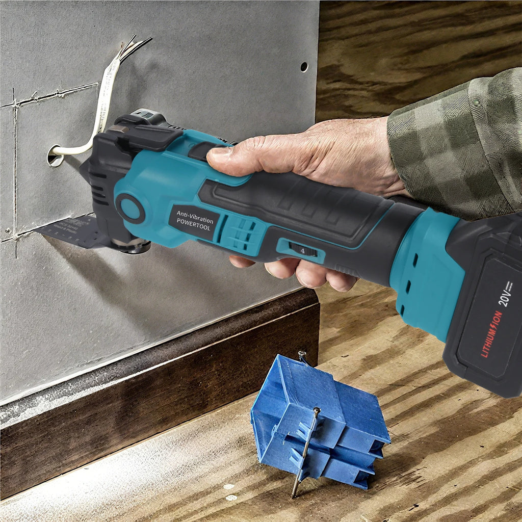 20V Cordless Oscillating Multi Tool Kit for 18V Makita 6-Speed(5000-19000OPM) Anti-Vibration Renovator Sanding Cutting Trimmer