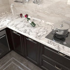 Kitchen countertop marble wallpaper PVC self-adhesive renovation wall stickers kitchen cabinet wall peel and stick stickers