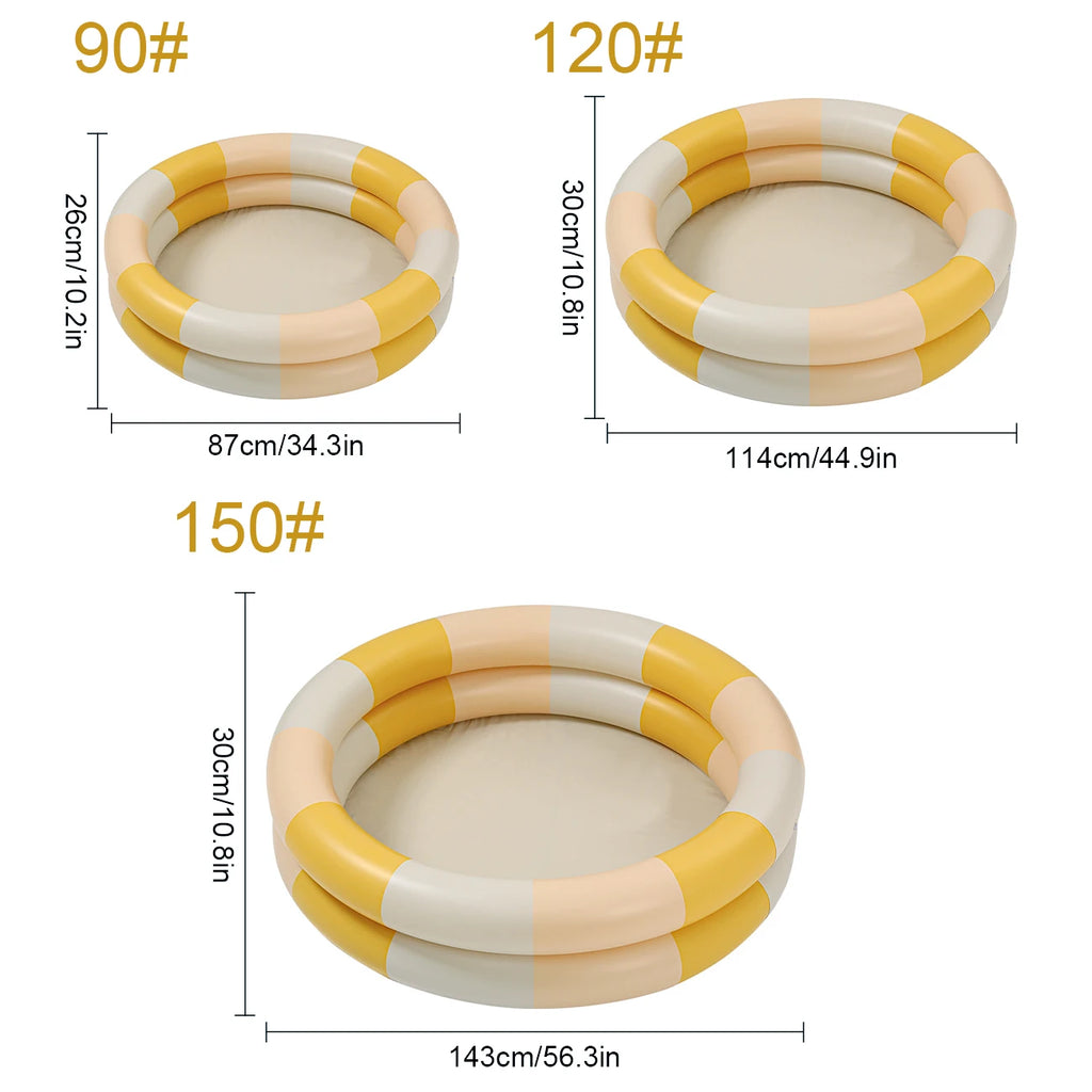 1PC Inflatable Pool, 2 in 1 Ball Pit Round Pool Soft Bottom, Portable Foldable Summer Outdoor Garden Water Play