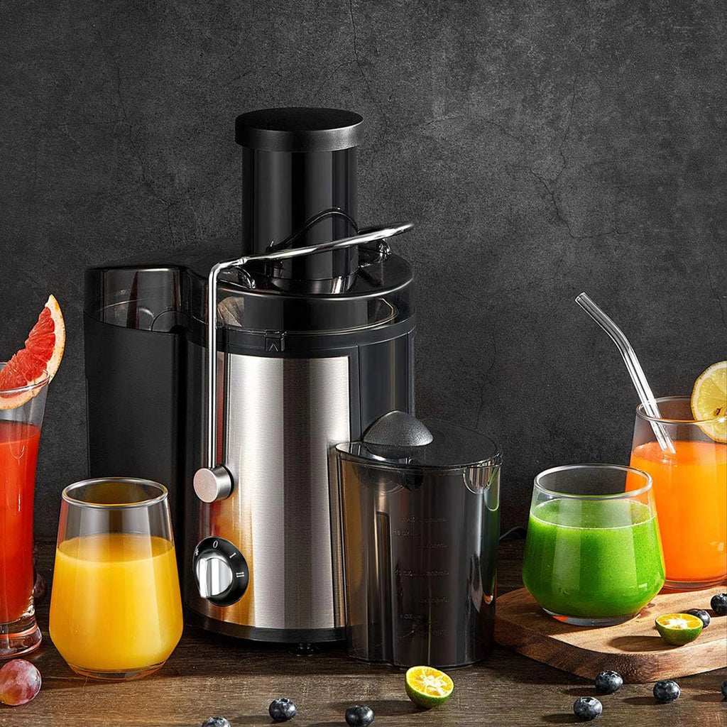 Versatile 3-Inch Wide Mouth Juicer Machine - Multifunctional Blender for Vegetables And Fruits High Yield Fast Juicing Easy Cleaning Detachable 3-Speed Settings