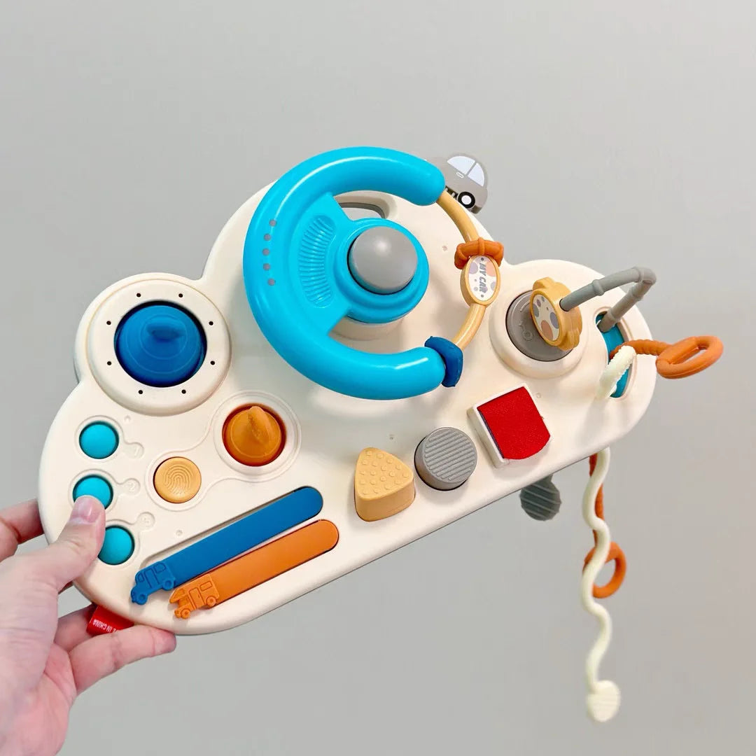 Baby Toy Simulation Steering Wheel Toys Montessori Busy Board  Stroller Driving Early Educational Toys Travel Gift for Boy Girl