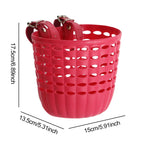 Kids Bike Basket Durable Storage Basket with Adjustable PU Straps Handlebar Basket for Children Girls Outdoor Biking Toddlers