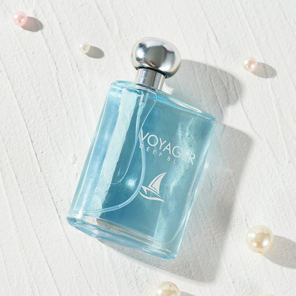 100ML 3.4FL.OZ Voyager Long Lasting Perfume Hombre, Woody Aquatic Eau de Parfum for Men, Musk Cedar Cologne Men Fragrance Spray