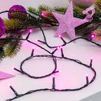 39FT Sparkling Pink Fairy Lights - 100 Shimmering LEDs, 8 Enchanting Modes - Perfect for Christmas, Weddings, Valentines Day