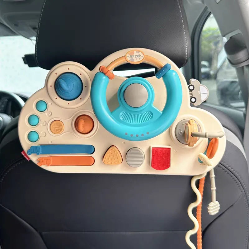 Baby Toy Simulation Steering Wheel Toys Montessori Busy Board  Stroller Driving Early Educational Toys Travel Gift for Boy Girl