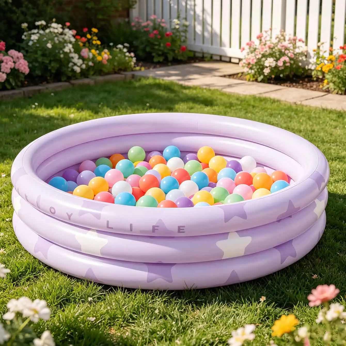 1PC Inflatable Pool Swimming Pool, 3 Rings Round Pad Pool ,Portable Indoor Ball Pit Toys, Outdoor Water Play