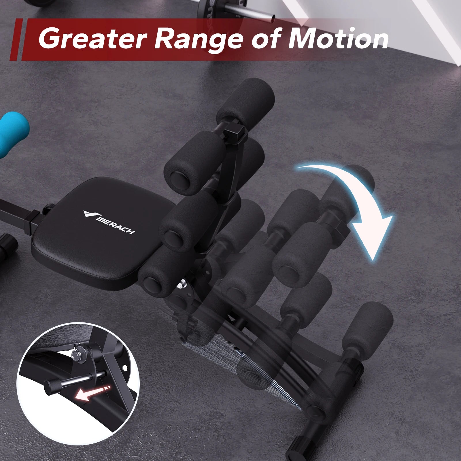 MERACH Ab Machine Multi-Functional Adjustable Ab Trainer Workout Bench for Home Gym Sit Up Machine for Abdominal Exercise Chair