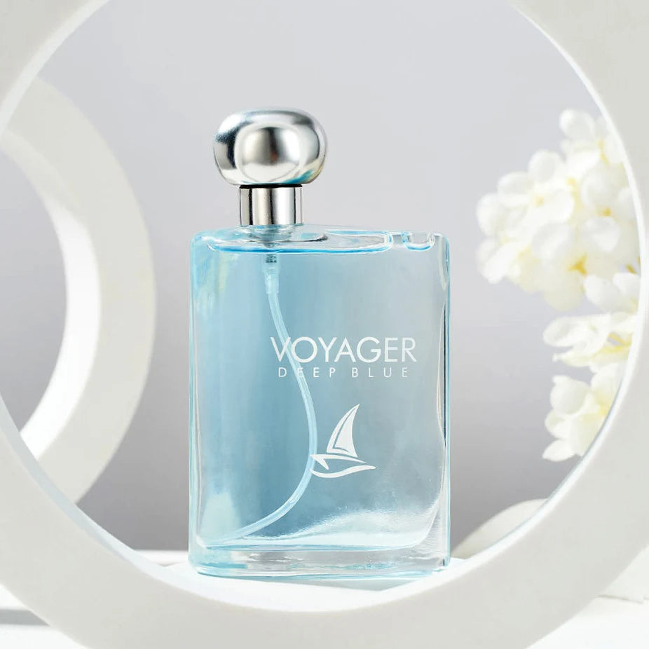 100ML 3.4FL.OZ Voyager Long Lasting Perfume Hombre, Woody Aquatic Eau de Parfum for Men, Musk Cedar Cologne Men Fragrance Spray