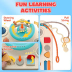 Baby Toy Simulation Steering Wheel Toys Montessori Busy Board  Stroller Driving Early Educational Toys Travel Gift for Boy Girl