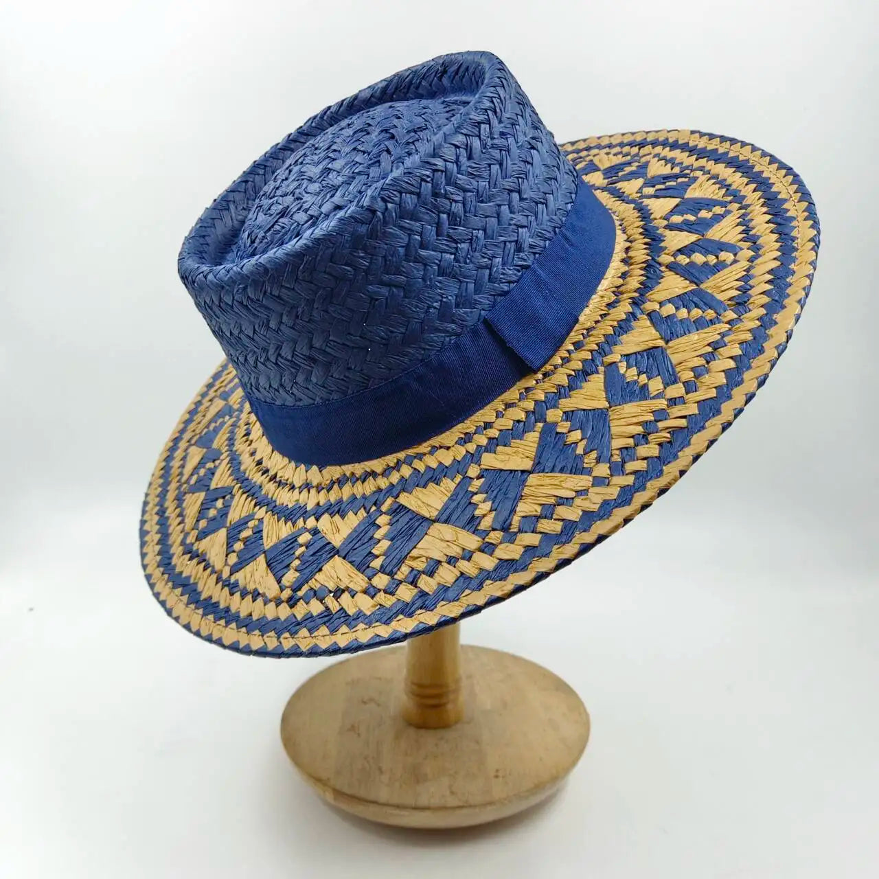 hats beach hat bohemian flat brim hat hand woven straw hat ladies summer vacation travel sun hat