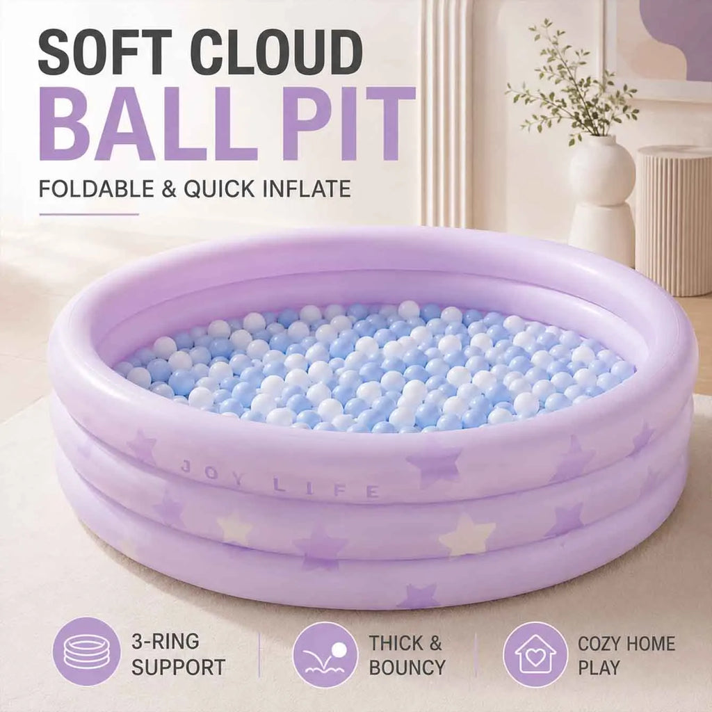1PC Inflatable Pool Swimming Pool, 3 Rings Round Pad Pool ,Portable Indoor Ball Pit Toys, Outdoor Water Play