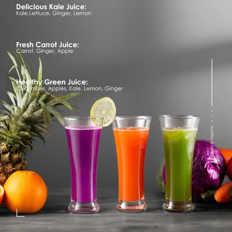 Versatile 3-Inch Wide Mouth Juicer Machine - Multifunctional Blender for Vegetables And Fruits High Yield Fast Juicing Easy Cleaning Detachable 3-Speed Settings