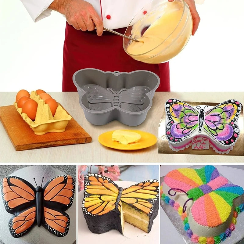 Creative 3D Silicone Cake Mould Animal Moulds Elephant Butterfly Frog Owl Shaped Jelly Molds High Temperature Cakes Pans