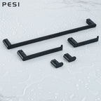 Bathroom Hardware Set Black Robe Hook Towel Rail Bar Rack Bar Shelf Tissue Paper Holder Toothbrush Holder Bathroom Accessories.