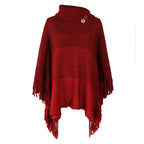 Plus Size Poncho For Women 2025 Spring Autumn Fashion Tassel Pullover Capes Female Loose Casual Knit Cloak Shawl Sweater