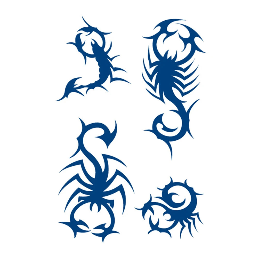 Waterproof Temporary Tattoos Juice Full Arm Fake Totem Tiger Dragon Tattoo Sticker Realistic Transfer Tattoos For Men Women Art