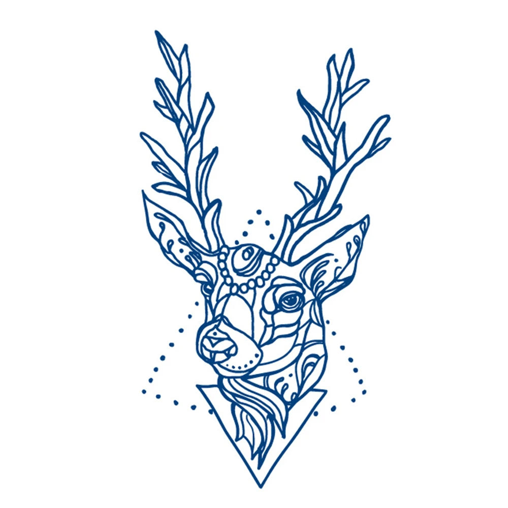 Waterproof Temporary Tattoos Juice Full Arm Fake Totem Tiger Dragon Tattoo Sticker Realistic Transfer Tattoos For Men Women Art