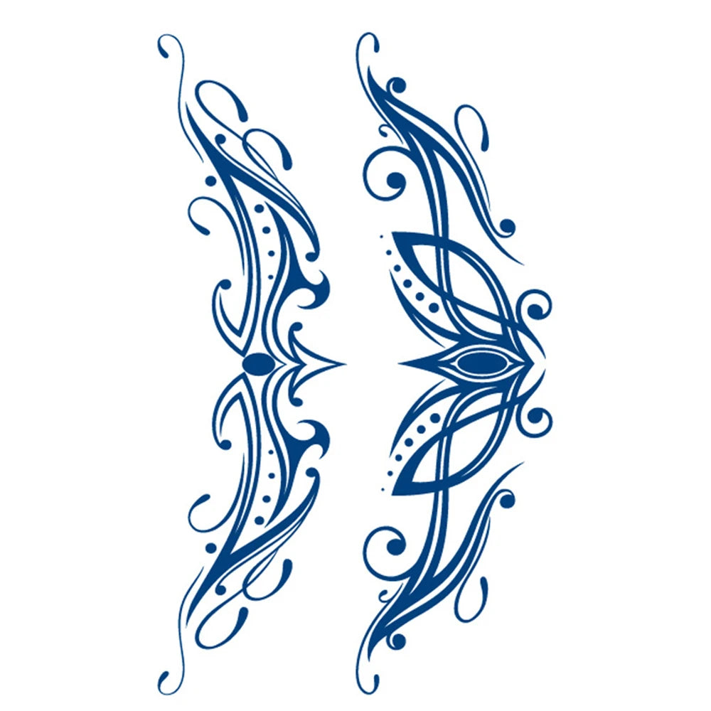 Waterproof Temporary Tattoos Juice Full Arm Fake Totem Tiger Dragon Tattoo Sticker Realistic Transfer Tattoos For Men Women Art