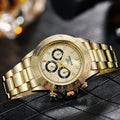 2024 New Fashion Stainless Steel men quartz wristwatches Gold Sliver Luxury Brand Top Quality Men Quartz Watch Relogio Masculino