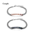 1PC Fashion Stainless Steel Couple Bracelets Men and Women Love Bangle His Queen Her King Crystal Crown Jewelry Valentine Gift