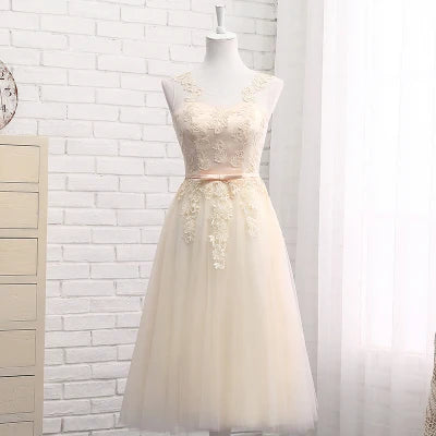 WYHS-510DS#Lace up Short Medium Long new cameo brown bridesmaid dresses autumn winter 2022 lace up wedding prom dress toasting
