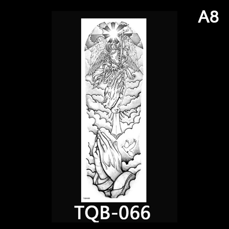 Waterproof Temporary Tattoo Sticker Full Arm Tatoo Stickers Fake Tattoos For Men Women 170mm X 480mm