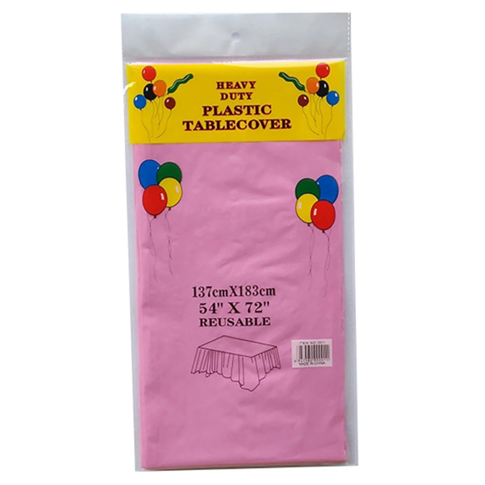 Disposable Plastic Tablecloth, Rectangle 6 x 4.5ft，Table Covers For Parties, Festivals, Bars, Anniversary