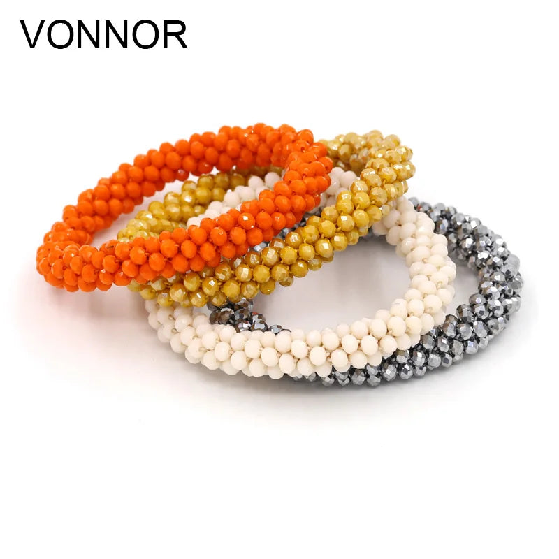 Bracelets for Women Multilayer Crystal Beads Strand Bracelet Boho Bracelet Jewelry Female Gift Wrist Accessories