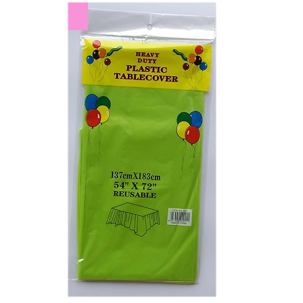 Disposable Plastic Tablecloth, Rectangle 6 x 4.5ft，Table Covers For Parties, Festivals, Bars, Anniversary