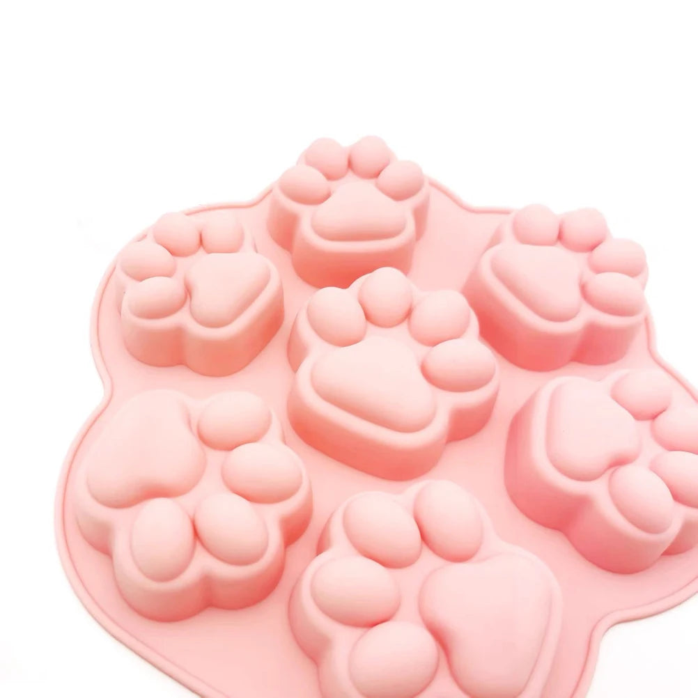Silicone Mold with Lid 7 Cat Claw Cake Mold for Candle Chocolate Fondant Jelly DIY Dessert Baking Mold