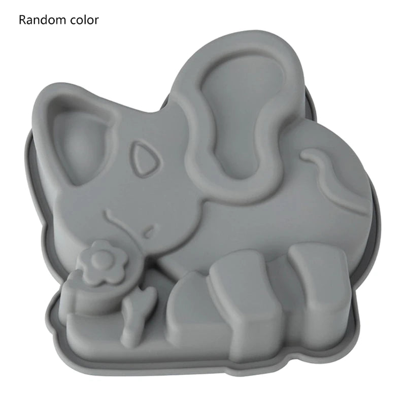 Creative 3D Silicone Cake Mould Animal Moulds Elephant Butterfly Frog Owl Shaped Jelly Molds High Temperature Cakes Pans