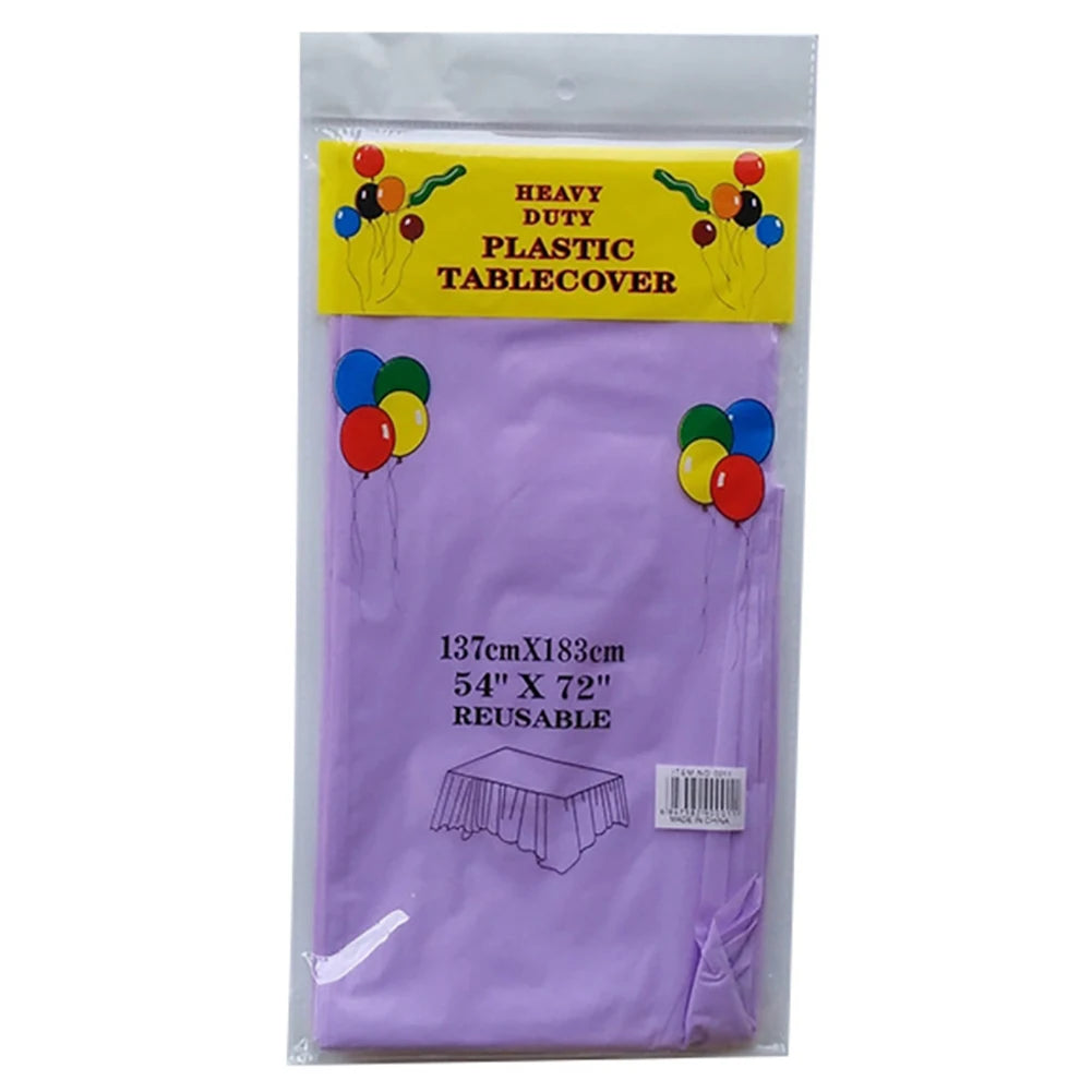 Disposable Plastic Tablecloth, Rectangle 6 x 4.5ft，Table Covers For Parties, Festivals, Bars, Anniversary