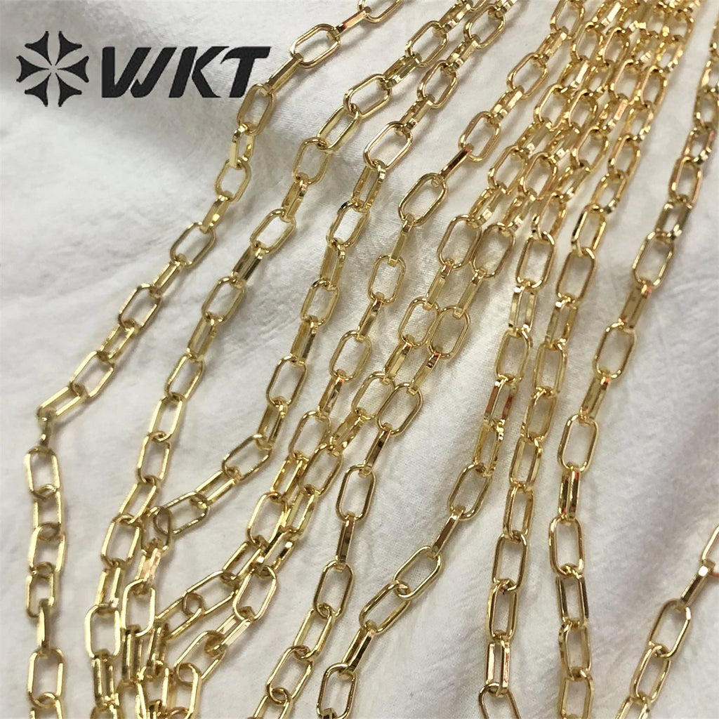 WT-BC178 Personality big chain Yellow brass with gold for men and women to make bracelets necklaces and jewelry accessories