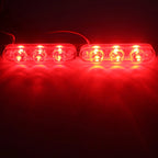 2Pcs LED Lights Car Strobe Police Lights Emergency Safety Warning Lamp Assembly 12V Car Motorcycles Flasher Auto Accessories