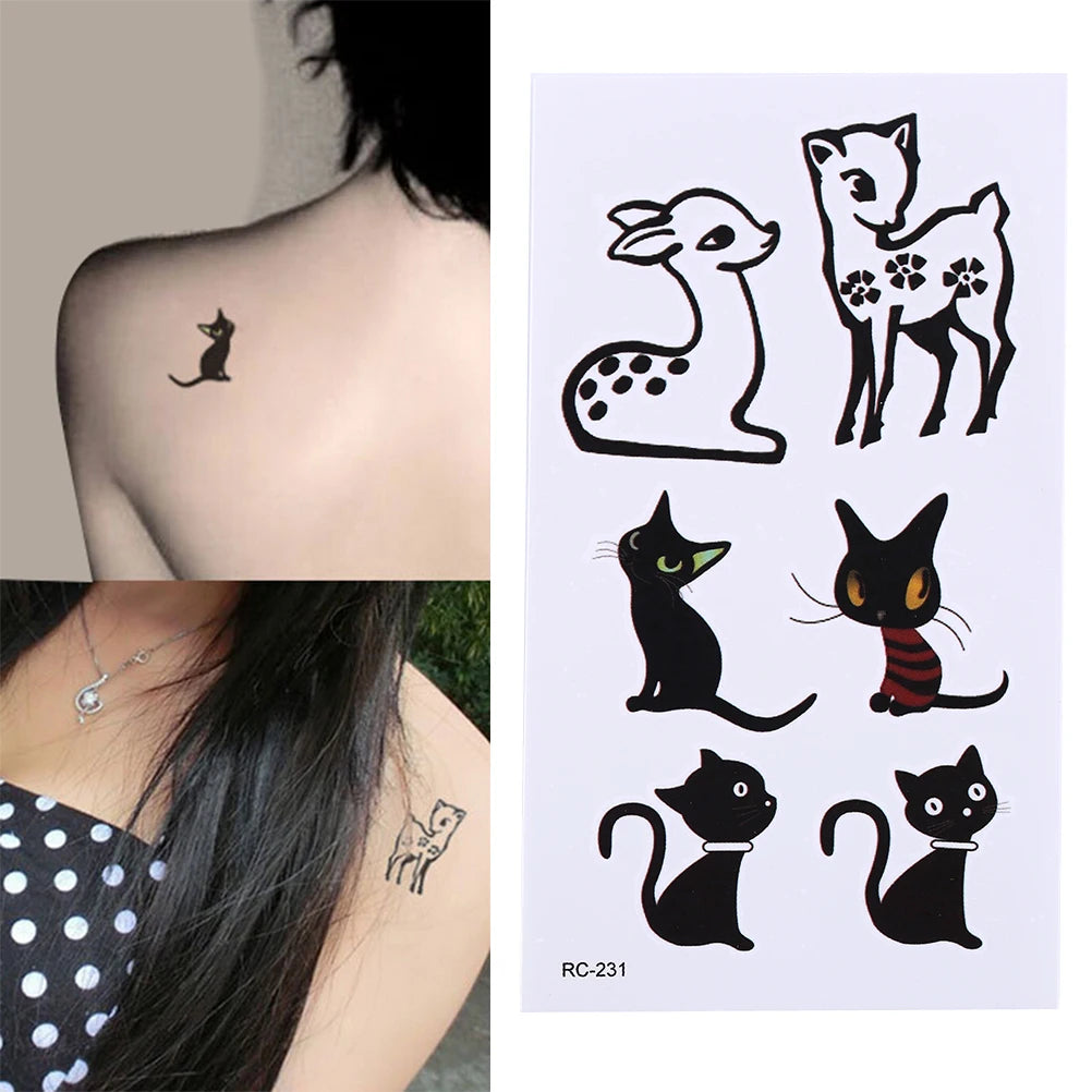 1 Pcs Black Waterproof Temporary Tattoo Sticker on Body Leg Water Transfer Sexy Lace Stocking Fake Flash Tattoo for Girl Women