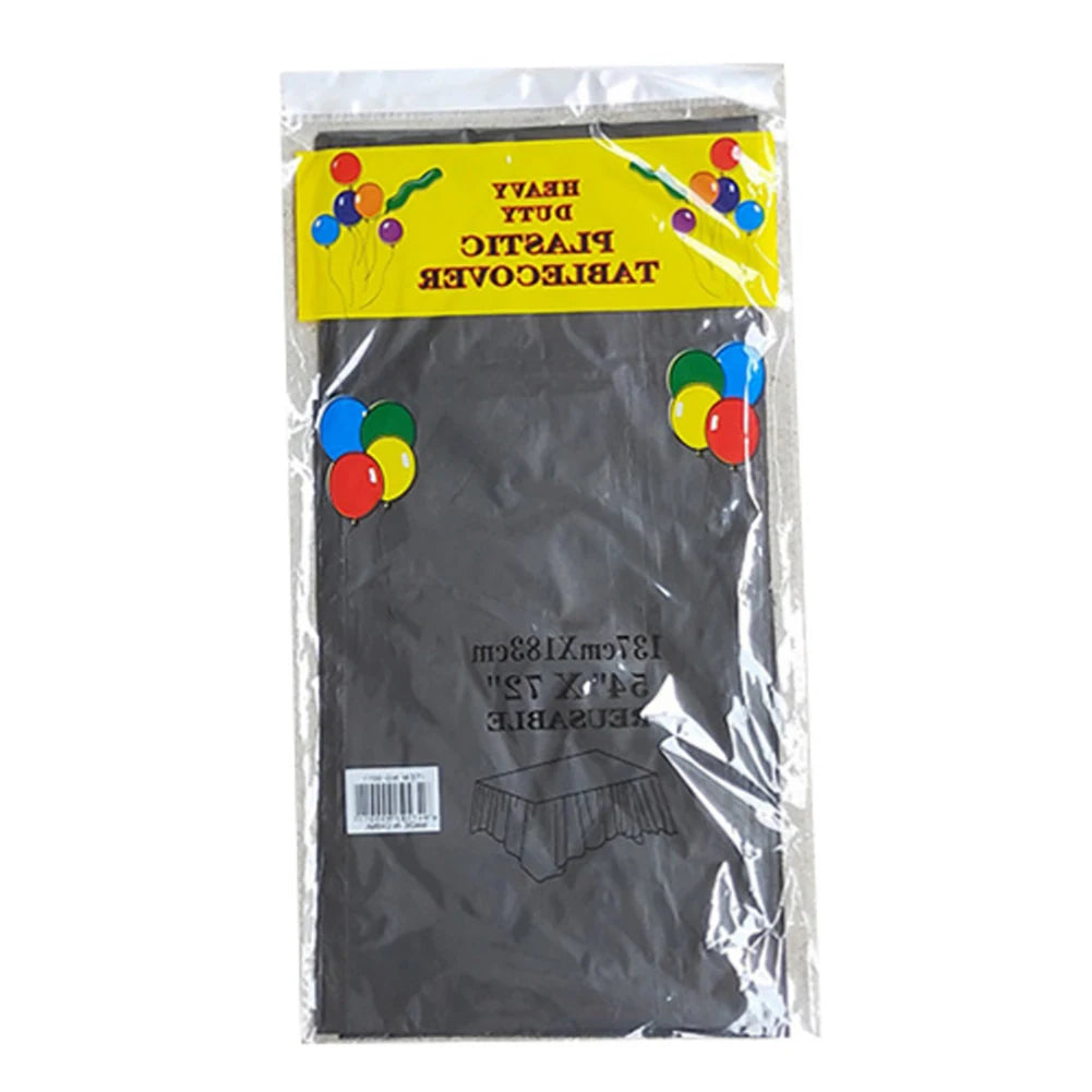 Disposable Plastic Tablecloth, Rectangle 6 x 4.5ft，Table Covers For Parties, Festivals, Bars, Anniversary