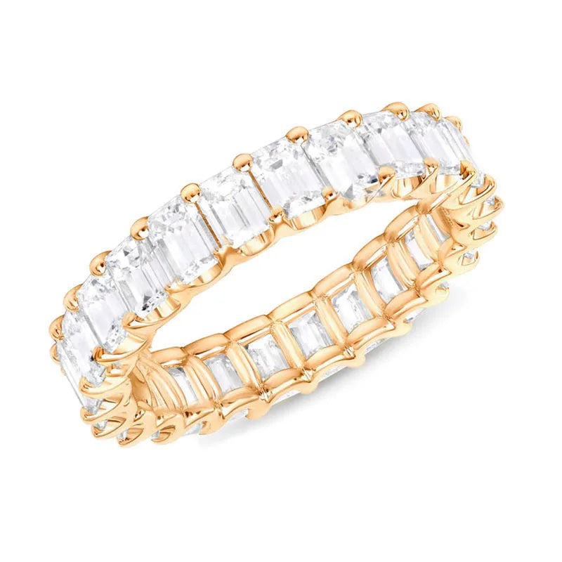 Huitan Gorgeous Promised Rings Love Wedding Jewelry Full Paved Square Crystal Zircon Elegant Women Marriage Engagement Ring New