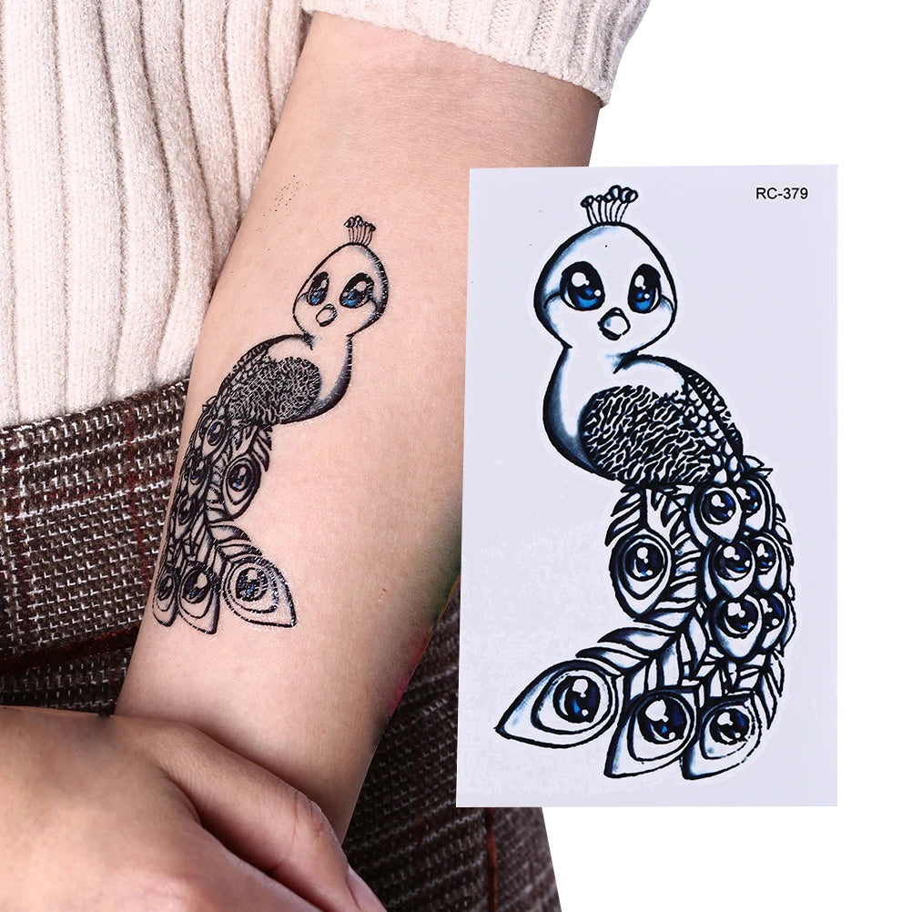 1 Pcs Black Waterproof Temporary Tattoo Sticker on Body Leg Water Transfer Sexy Lace Stocking Fake Flash Tattoo for Girl Women