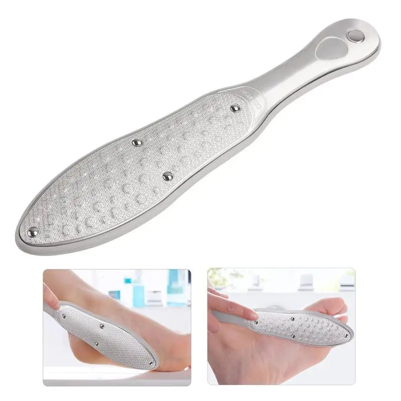 1Pcs Portable Pedicure Foot Care Tools Foot File Rasps Callus Dead Skin Remover Professional Stainless Steel Double Sides Files