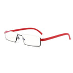 GLAUSA Reading Glasses TR90 Stainless Steel Half Frame Anti-Reflective Unisex Women Men Optical Mirror Presbyopia Eyewear Case