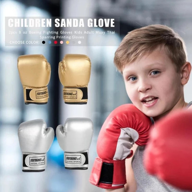 3-10 Yrs Kids Boxing Gloves for Kid Children Youth Punching Bag Kickboxing Muay Thai Mitts MMA Training Sparring Gloves