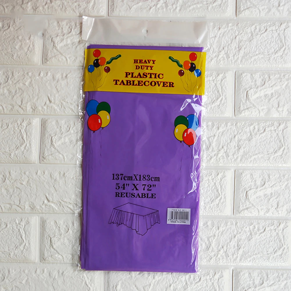 Disposable Plastic Tablecloth, Rectangle 6 x 4.5ft，Table Covers For Parties, Festivals, Bars, Anniversary