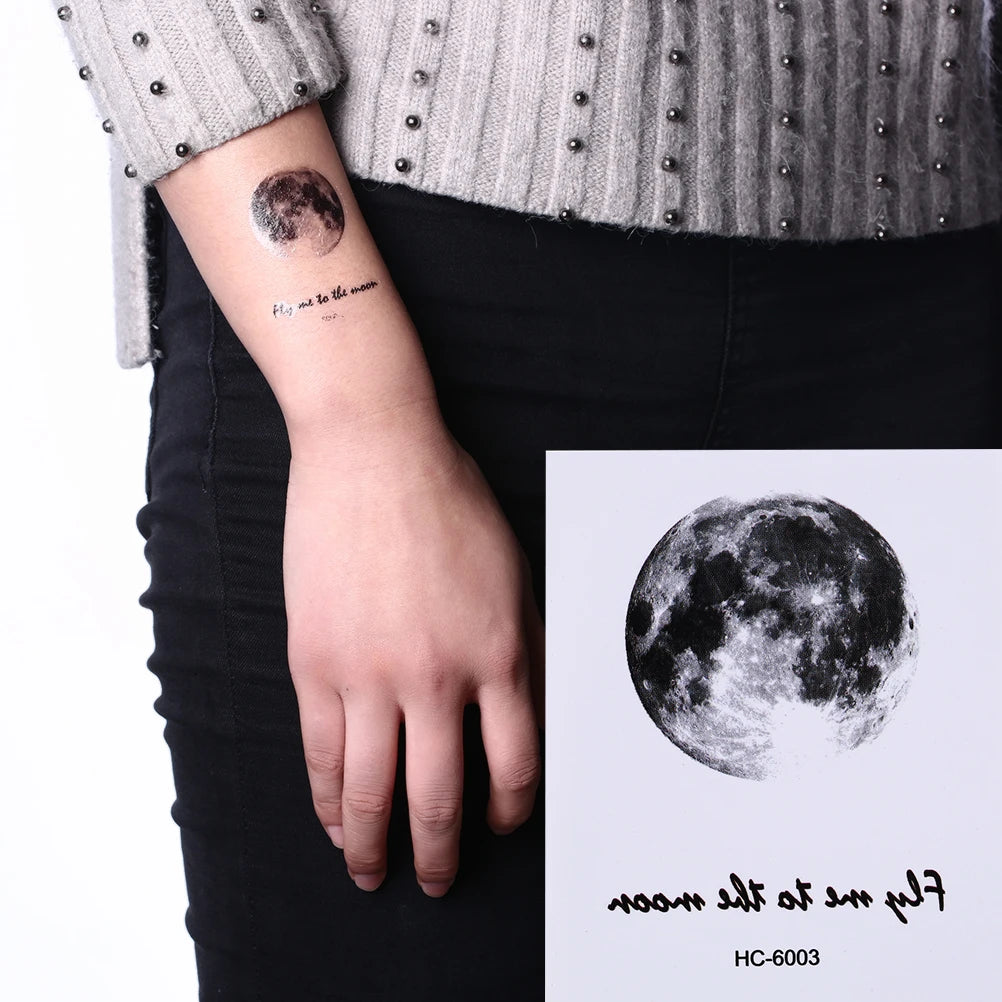 1 Pcs Black Waterproof Temporary Tattoo Sticker on Body Leg Water Transfer Sexy Lace Stocking Fake Flash Tattoo for Girl Women