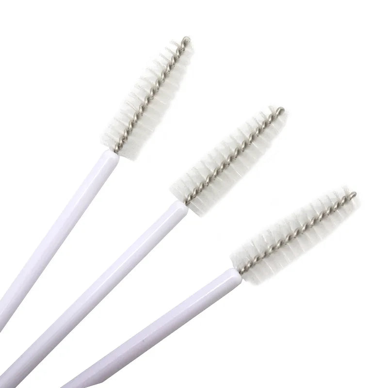 50 Pcs Disposable eyelash brushes Nylon brow brush solid Mascara Wands Applicator eyelash Cosmetic comb women Makeup tools