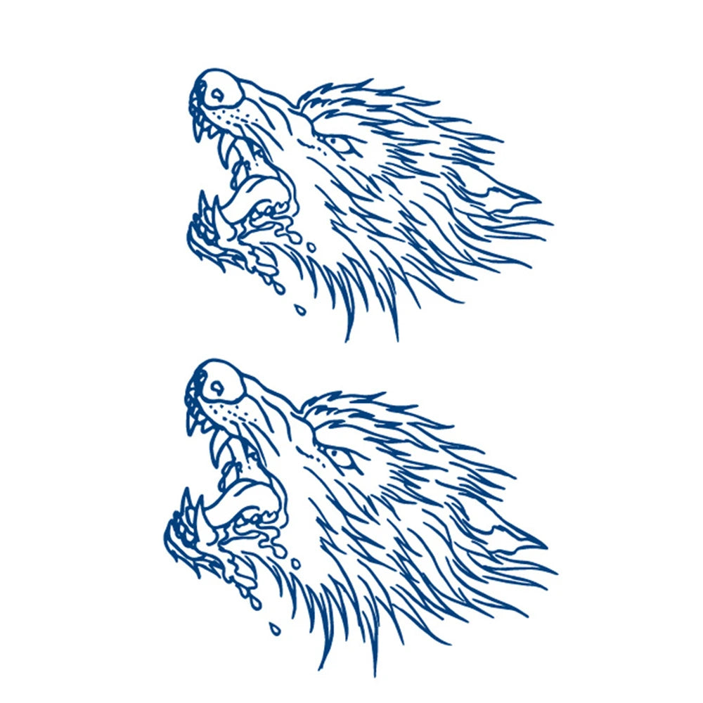 Waterproof Temporary Tattoos Juice Full Arm Fake Totem Tiger Dragon Tattoo Sticker Realistic Transfer Tattoos For Men Women Art